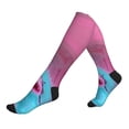 thumbnail image 1 of Compression Socks for Women and Men - Pink Shark Pool Fantasy Compression Socks Circulation for Workout, 1 of 8