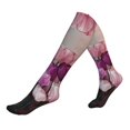 thumbnail image 1 of Compression Socks for Women and Men - Purple And Pink Tulip Bouquet Compression Socks Circulation for Workout, 1 of 8