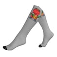 thumbnail image 1 of Compression Socks for Women and Men - Red Cool Rich Dinosaur Compression Socks Circulation for Workout, 1 of 8
