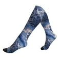 Compression Socks for Women and Men - Snow Leopard Winter Mountain