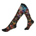 thumbnail image 1 of Compression Socks for Women and Men - Stained Glass Floral Cake Compression Socks Circulation for Workout, 1 of 8