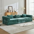 thumbnail image 1 of Compression Sofa,Convertible Floor Sofa Bed with Fixed-Shape Frame, Boneless Modular Sectional Sofa,No Assembly Required,Chenille fabric,for Living Room Bedroom,Dark Green, 1 of 10