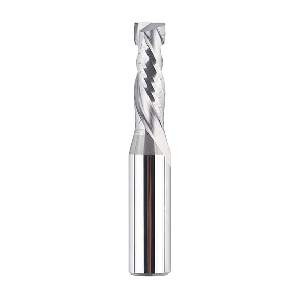 Compression Spiral Router Bits UP&Down Cut End Mill 3/8 inch Cutting Diameter with 1/2 inch Shank for CNC Router Woodwork Carving Engraver
