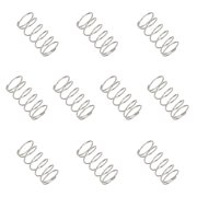 Compression Spring 10 mm OD 0.6 mm Wire 20 mm Free Length Extension Spring for DIY Projects Silver Tone, Pack of 10