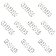 Compression Spring 10 mm OD 0.6 mm Wire 30 mm Free Length Extension Spring for DIY Projects Silver Tone, Pack of 10