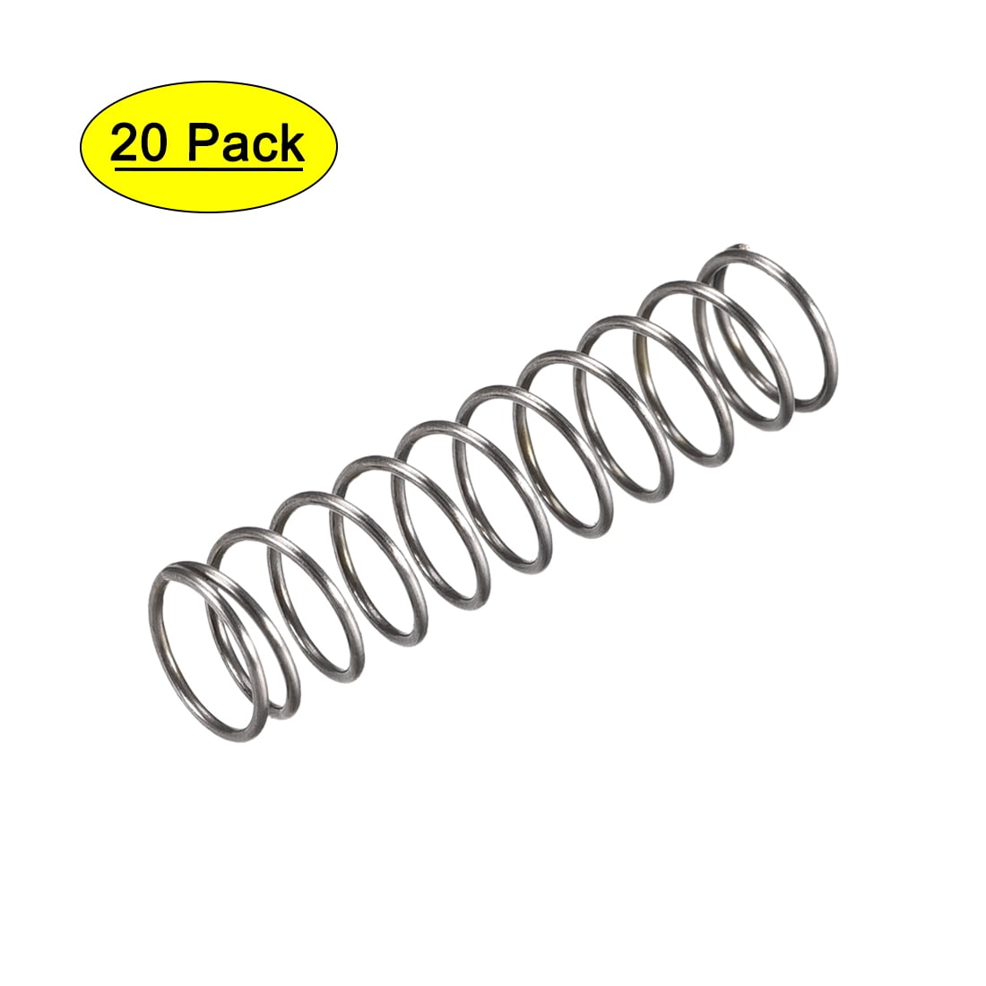 Compression Spring,10mm OD,0.8mm Wire Size,20mm Compressed Length,40mm