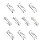 Compression Spring 4 mm OD 0.4 mm Wire 10 mm Free Length Extension Spring for DIY Projects Silver Tone, Pack of 10