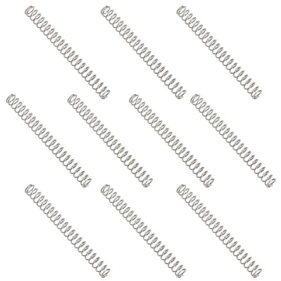 Compression Spring 4 mm OD 0.5 mm Wire 40 mm Free Length Extension Spring for DIY Projects (Silver Tone, Pack of 10)