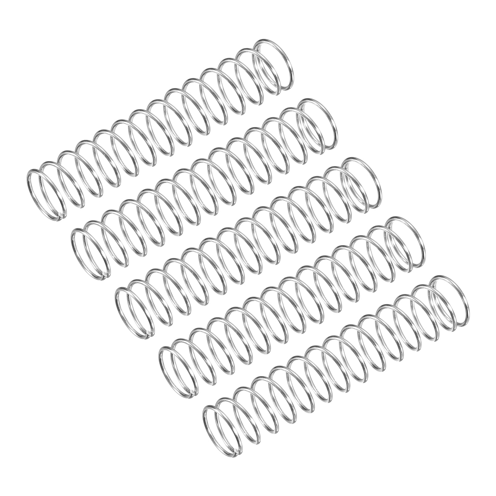 Compression Spring, 5 Pack 304 Stainless Steel, 10mm OD, 0.8mm Wire ...
