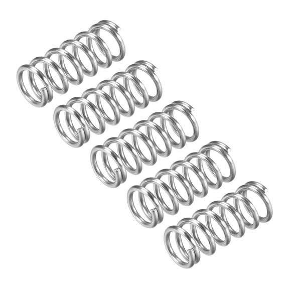 Compression Spring, 5 Pack 304 Stainless Steel, 12mm OD, 1.6mm Wire, 30mm Length