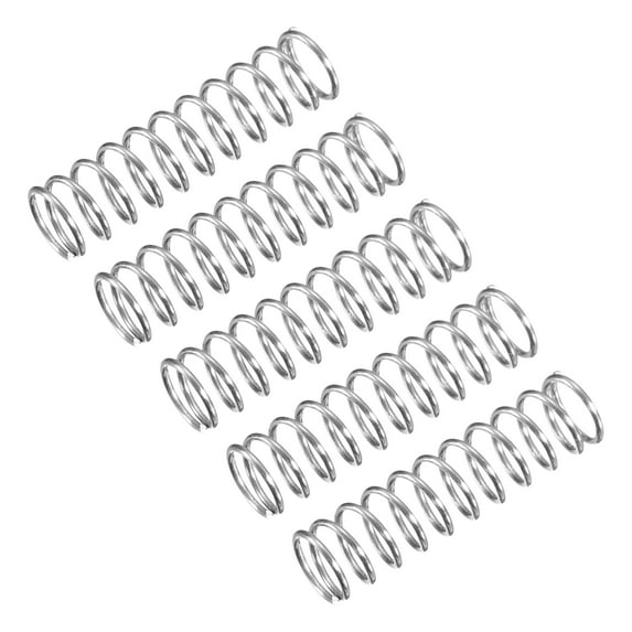 Compression Spring, 5 Pack 304 Stainless Steel, 4mm OD, 0.4mm Wire, 15mm Length