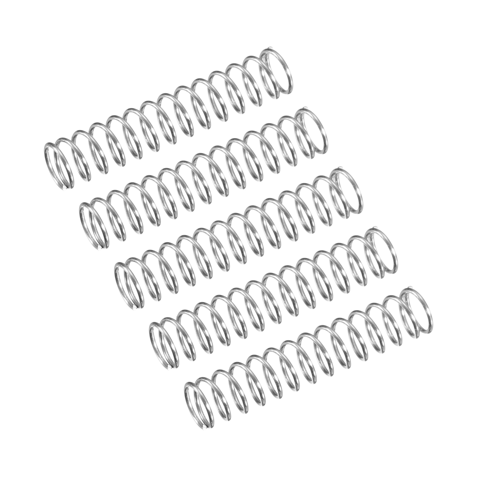 Compression Spring, 5 Pack 304 Stainless Steel, 4mm OD, 0.4mm Wire ...
