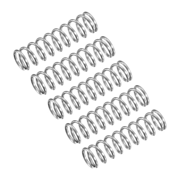 Compression Spring, 5 Pack 304 Stainless Steel, 4mm OD, 0.5mm Wire, 15mm Length