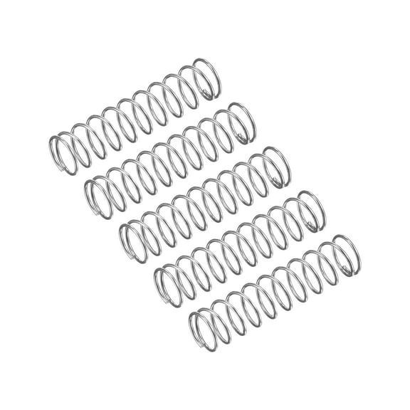 Compression Spring, 5 Pack 304 Stainless Steel, 5mm OD, 0.4mm Wire, 20mm Length