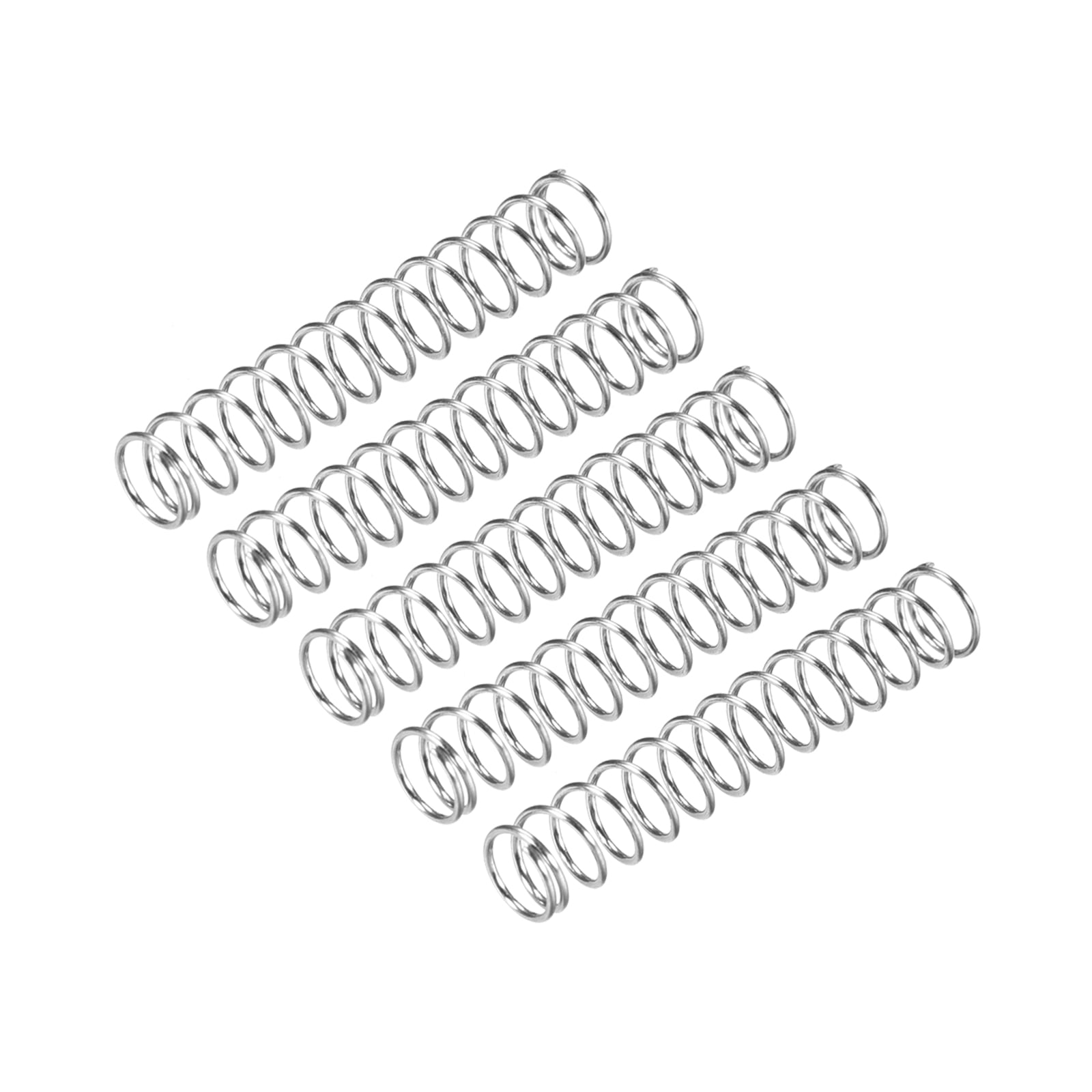 Compression Spring, 5 Pack 304 Stainless Steel, 5mm OD, 0.5mm Wire ...