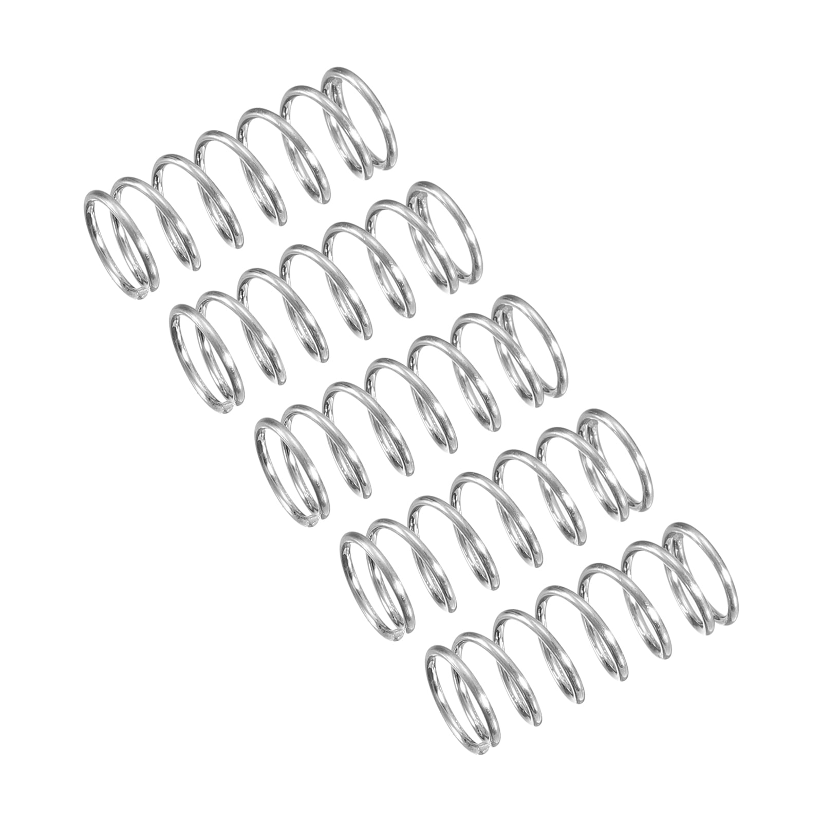 Compression Spring, 5 Pack 304 Stainless Steel, 6mm OD, 0.6mm Wire ...