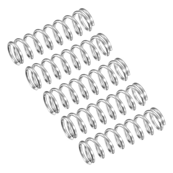 Compression Spring, 5 Pack 304 Stainless Steel, 6mm OD, 0.8mm Wire, 20mm Length