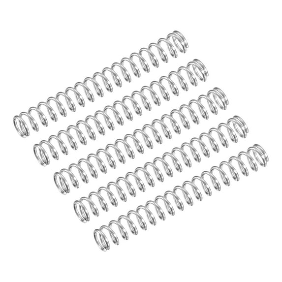 Compression Spring, 5 Pack 304 Stainless Steel, 6mm OD, 0.8mm Wire, 45mm Length