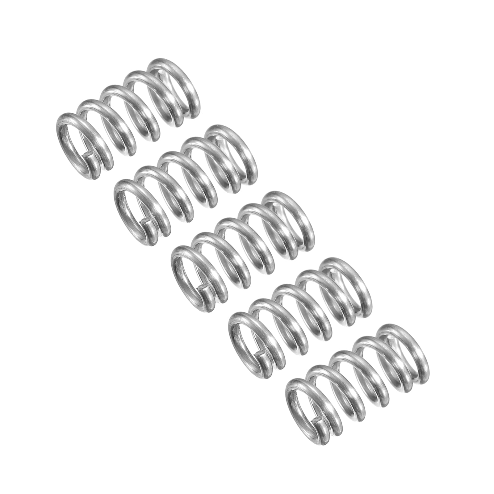 Compression Spring, 5 Pack 304 Stainless Steel, 6mm OD, 1mm Wire, 10mm ...