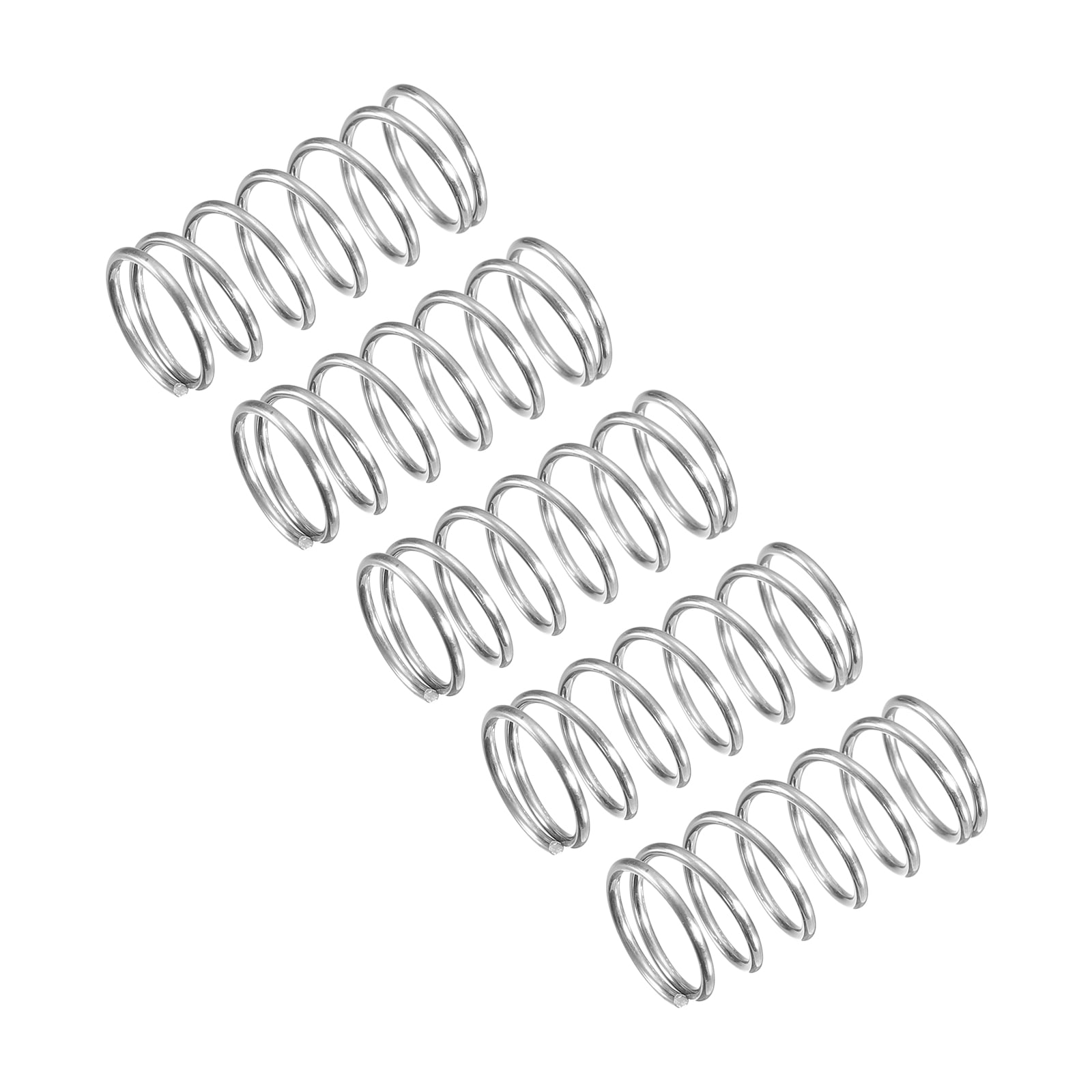 Compression Spring, 5 Pack 304 Stainless Steel, 9mm OD, 0.8mm Wire ...