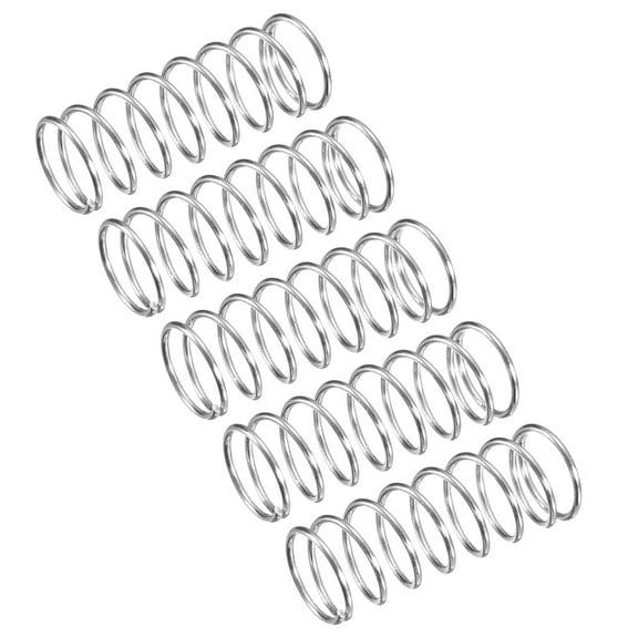 Uxcell Compression Spring, 5Pcs 304 Stainless Steel, 10mm OD, 0.8mm Wire, 30mm Length