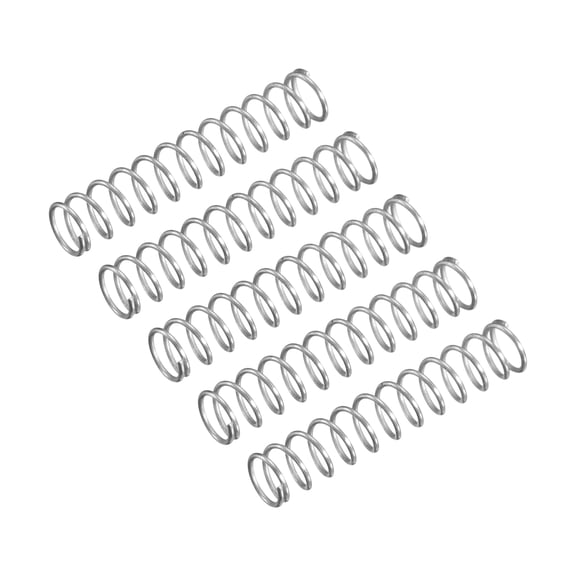 Compression Spring, 5Pcs 304 Stainless Steel, 3mm OD, 0.2mm Wire, 15mm Length