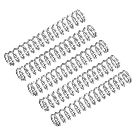 Compression Spring, 5Pcs 304 Stainless Steel, 4mm OD, 0.5mm Wire, 25mm Length