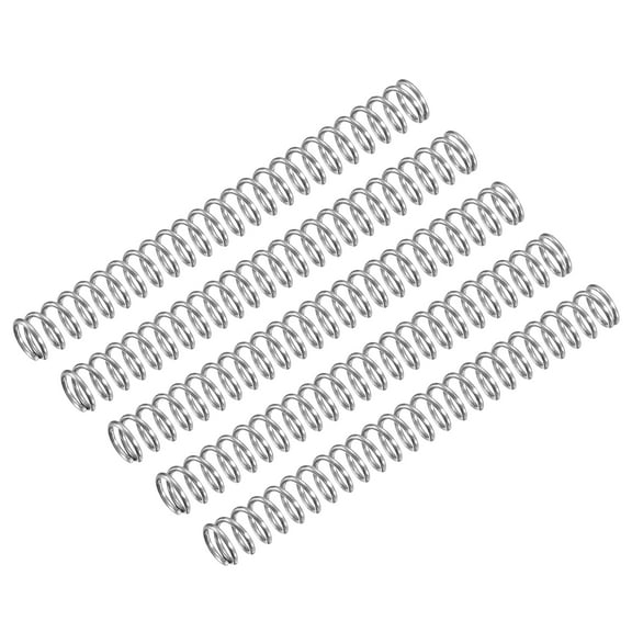 Compression Spring, 5Pcs 304 Stainless Steel, 4mm OD, 0.5mm Wire, 40mm Length