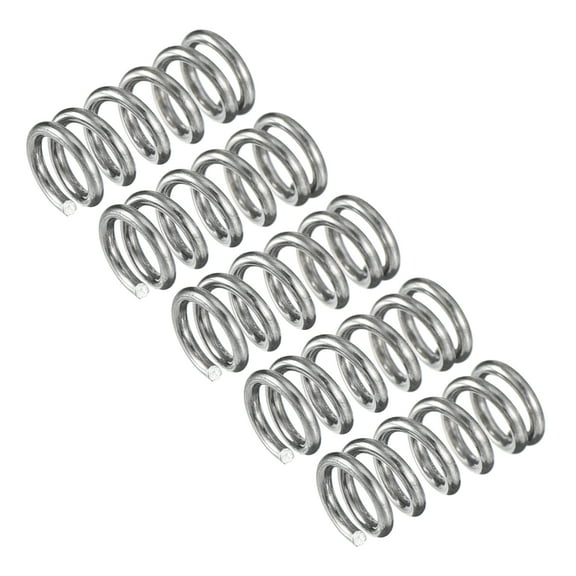 Compression Spring, 5Pcs 304 Stainless Steel, 5mm OD, 0.8mm Wire, 10mm Length