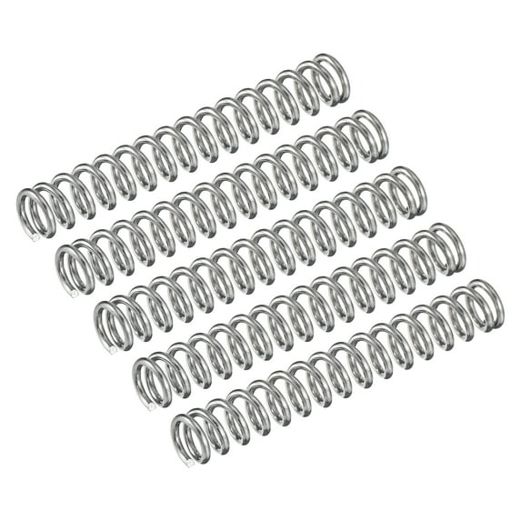 Compression Spring, 5Pcs 304 Stainless Steel, 5mm OD, 0.8mm Wire, 35mm Length