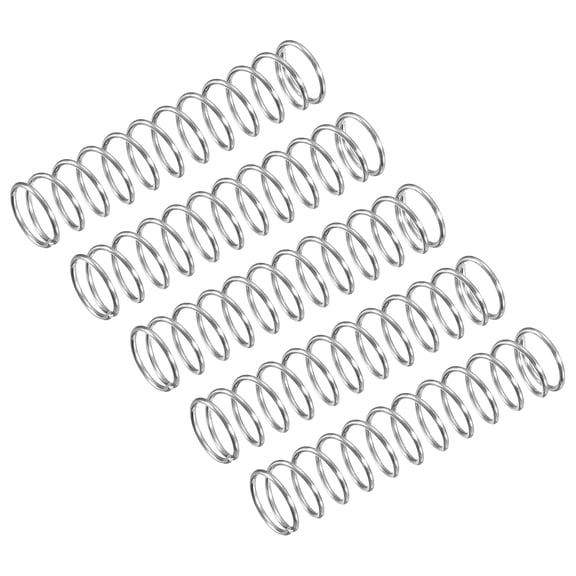 Compression Spring, 5Pcs 304 Stainless Steel, 7mm OD, 0.5mm Wire, 30mm Length