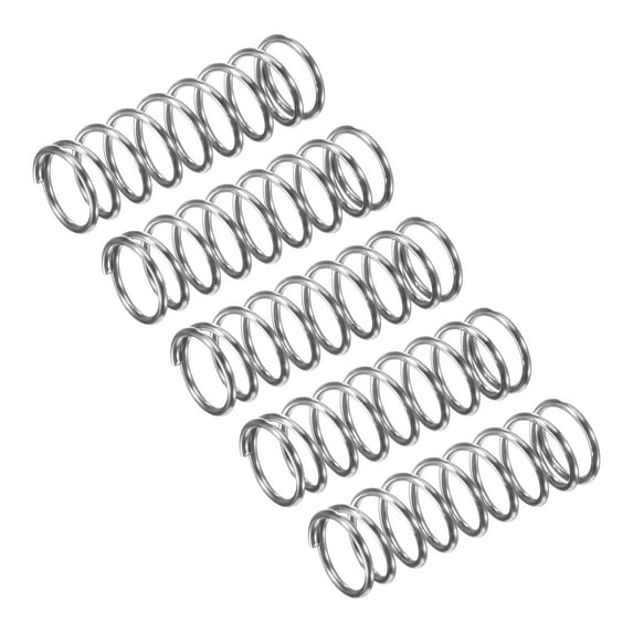 Compression Spring, 5Pcs 304 Stainless Steel, 8mm OD, 0.7mm Wire, 25mm Length
