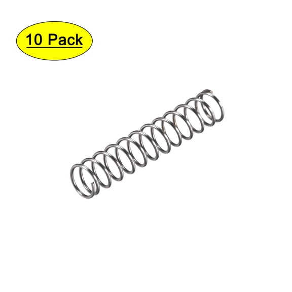 Compression Spring,6mm OD,0.6mm Wire Size,16.5mm Compressed Length,30mm Free Length,10N Load Capacity,10pcs