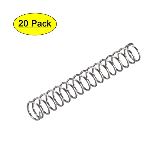 Compression Spring,6mm OD,0.6mm Wire Size,22mm Compressed Length,40mm Free Length,10N Load Capacity,20pcs