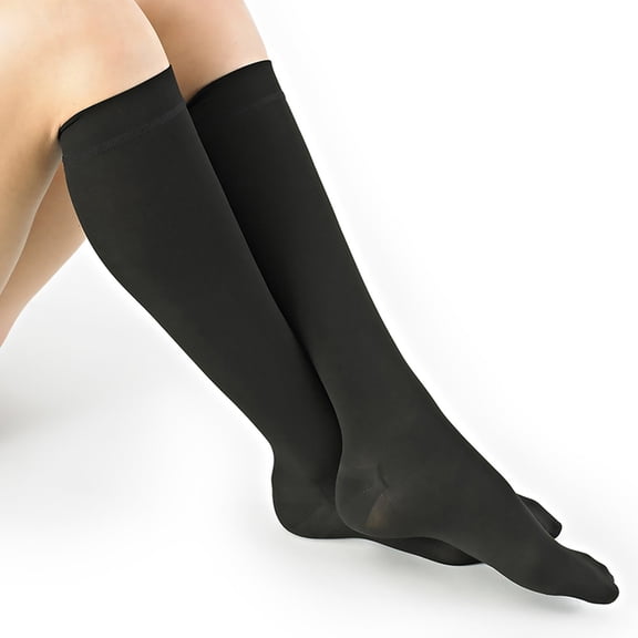 Compression Stockings, Microfiber, Black, X-Large, 1/PR (875243_PR)