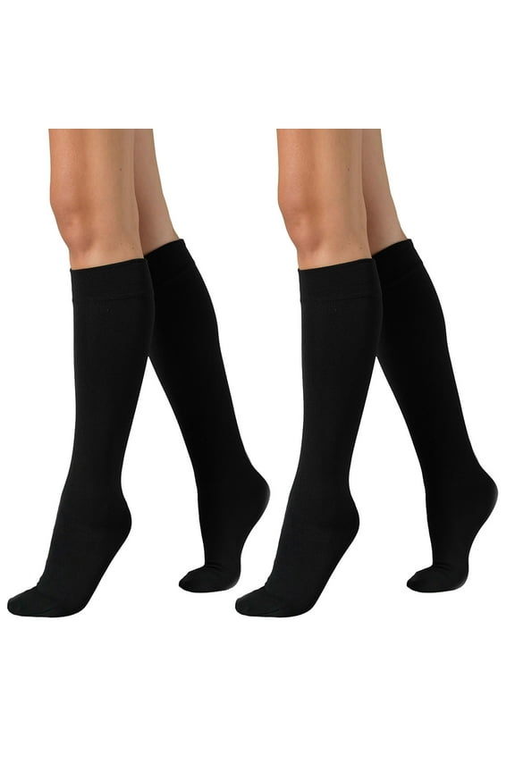 Compression Stockings for Women – Plus Size Support Hose for Maternity Women Casual Solid Color Calf Socks Women Stockings Casual Versatile Over The Knee Socks 2PC