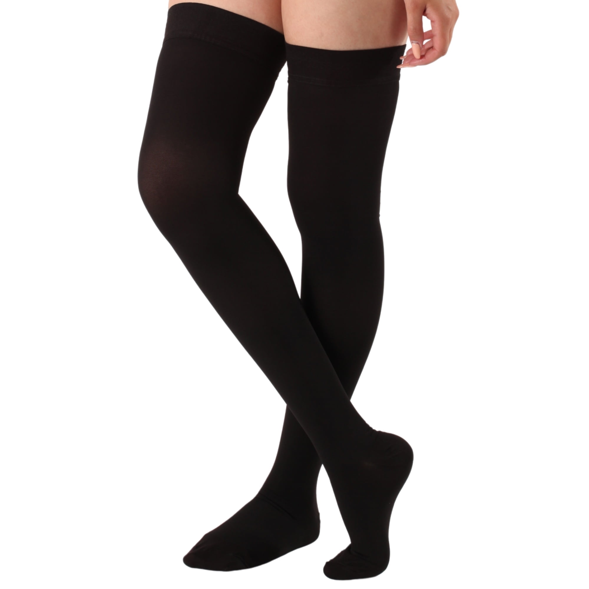 Compression Stockings for Men & Women Circulation 20-30mmHg - Black, Medium