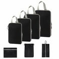 thumbnail image 1 of Compression Storage Bags Set Of Nine Black,Compressed Packing Cubes Travel Storage Set 2024 New Compression Packing Cubes Travel Travel Bag Luggage Organizer Bags Travel Compression Bags for Packing, 1 of 8