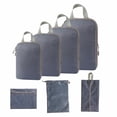 thumbnail image 1 of Compression Storage Bags Set Of Nine Gray,Compressed Packing Cubes Travel Storage Set 2024 New Compression Packing Cubes Travel Travel Bag Luggage Organizer Bags Travel Compression Bags for Packing, 1 of 8