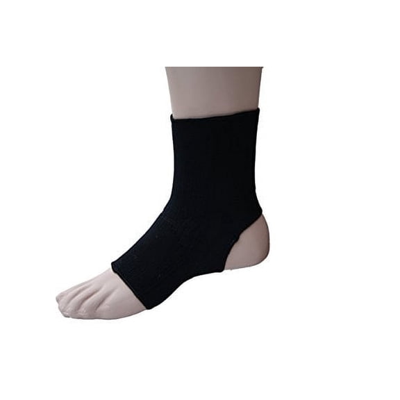 Compression Support Ankle Brace With Open Heel (Large, Black)