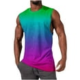 thumbnail image 1 of Compression Tank Top Men Qiggri Men Casual Fashion Printing Pullover Round Neck Sports Tank, 1 of 4