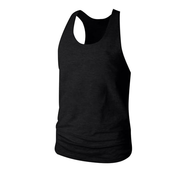 Compression Tank Top Men Qiggri Men's Solid Color Exercise Close-fitting High Resilience Round Neck Fitness Short-sleeved Top Mens Compression Tank Top