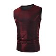 thumbnail image 1 of Compression Tank Top Men Qiggri Men's Trendy Performance Costume Sequin Tank Fashionable Shiny Pullover Round Neck Tank, 1 of 7