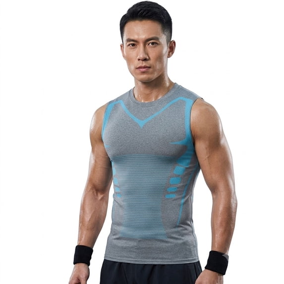 Compression Tank Top Men Quick-Dry Breathable Sleeveless Shaping Shirt for Gym Training Sports Gifts for He