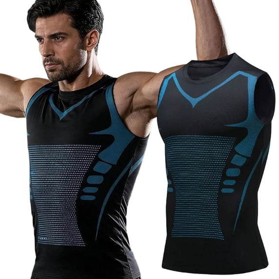 Compression Tank Top Men, Sleeveless Dry Fit Compression Shirt for Running, Gym, Workout, Training & Sports