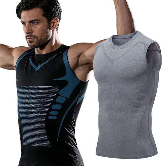 Compression Tank Top Men, Sleeveless Dry Fit Compression Shirt for Running, Gym, Workout, Training & Sports