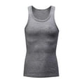 thumbnail image 1 of Compression Tank-Top Shapewear for Men. Tummy Control Slimming Body-Shaper for Belly & Back Support Size 3XL Gray, 1 of 3