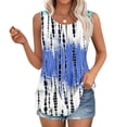 thumbnail image 1 of Compression Tank Top Women Women's Tank Top Summer Sleeveless Shirts Women's Loose Casual Crew-Neck Pleated Print Fashion Multicolor Xxxxxl, 1 of 6