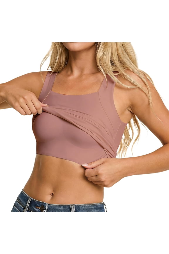 Compression Tank Tops Seamless Square Neck Compression Top Body Shaping Vest