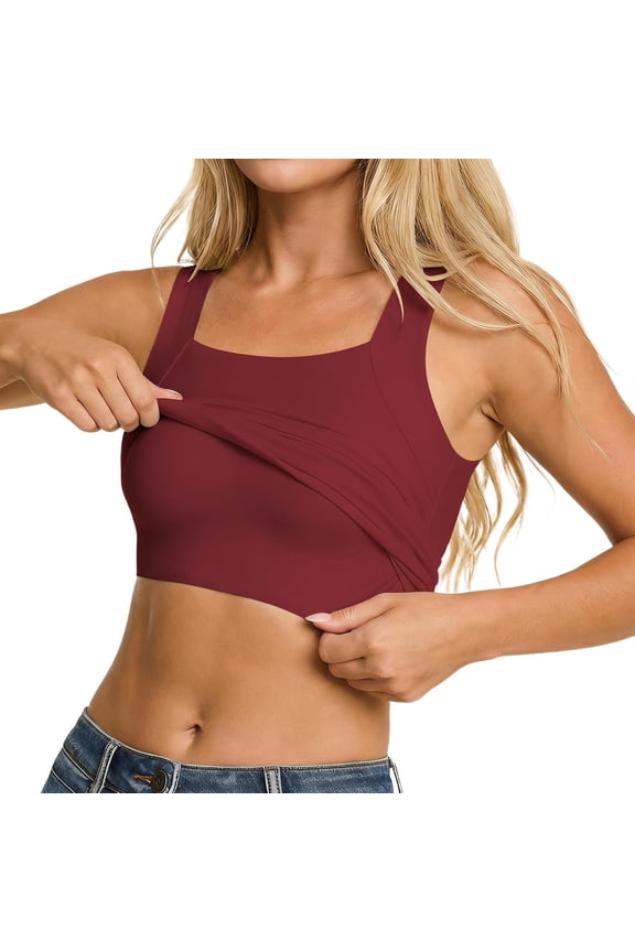 Compression Tank Tops Seamless Square Neck Compression Top Slimming Body Shaping Vest